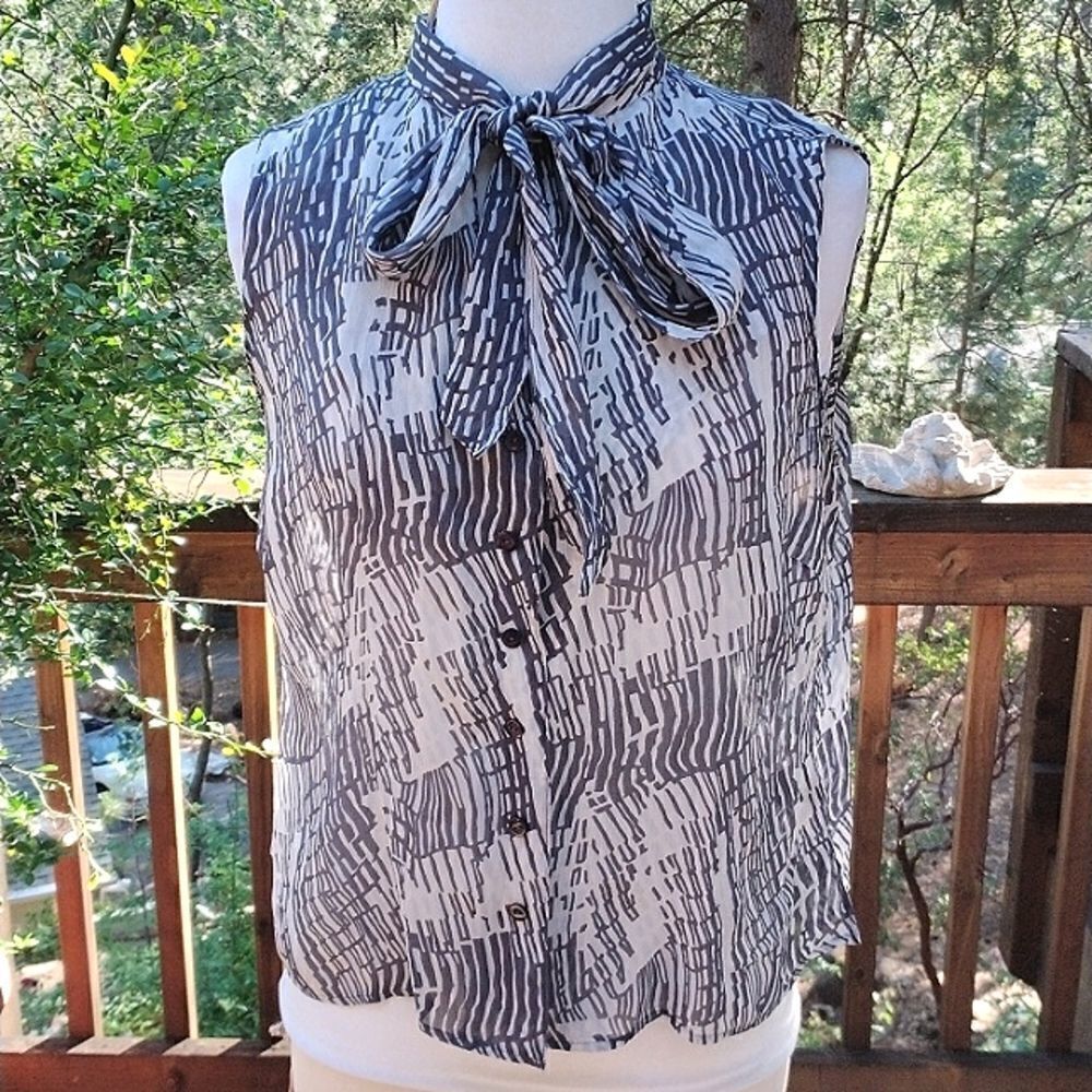 Ellen Tracy Silk Dress Blouse